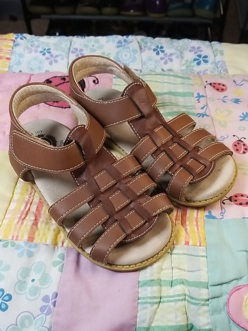 Livie & Luca Size 12 Brown Leather Fisherman Sandals